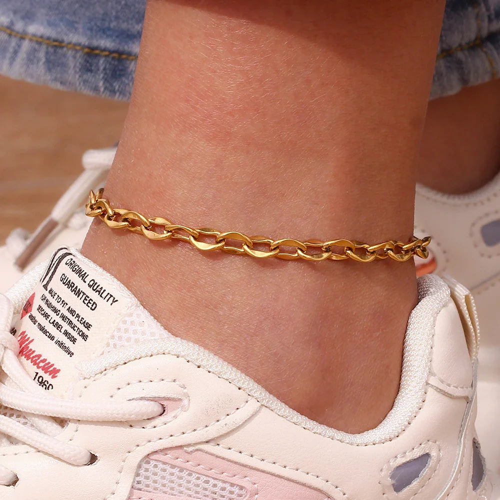 Bracelet de Cheville en Acier Inoxydable