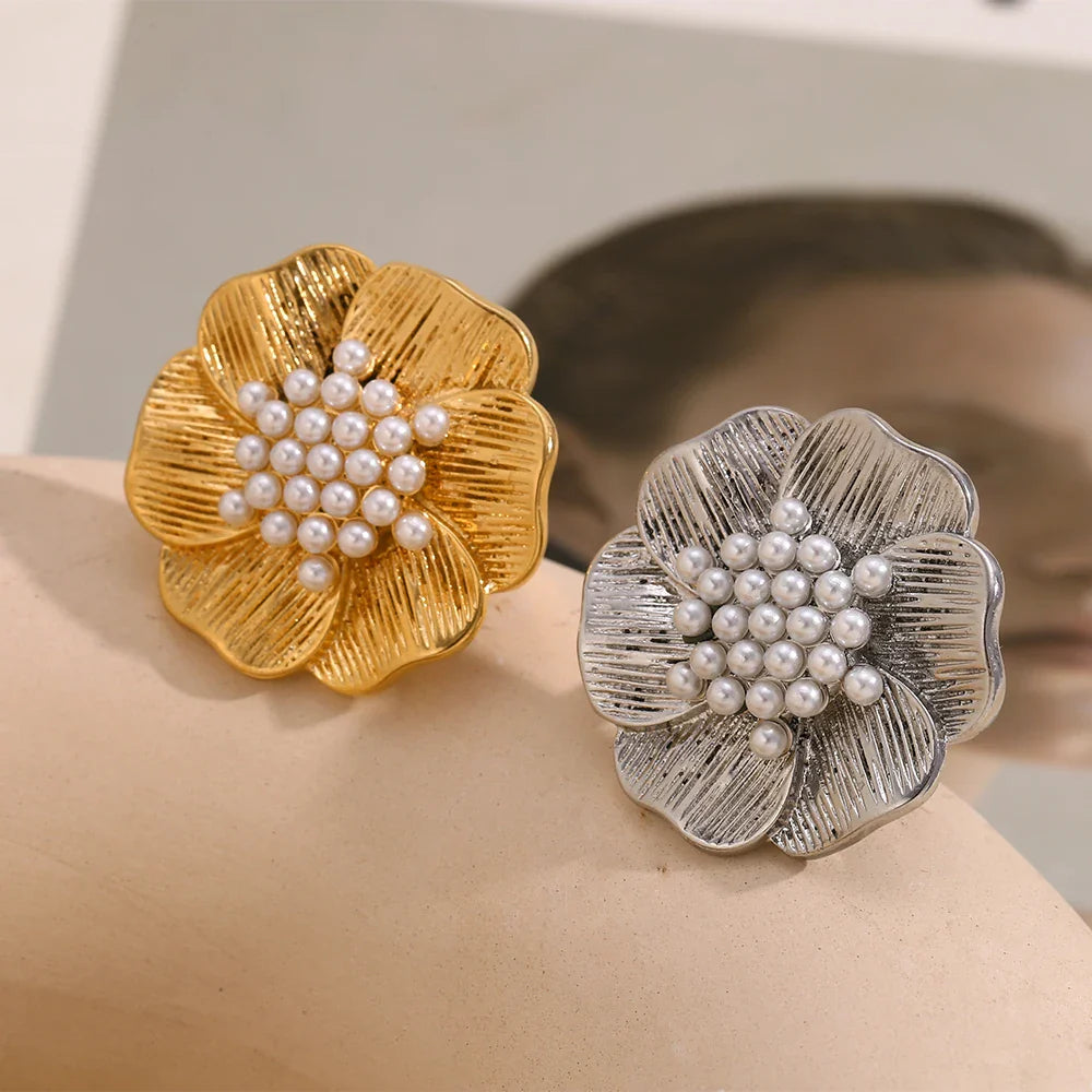 Bague Fleur Perle