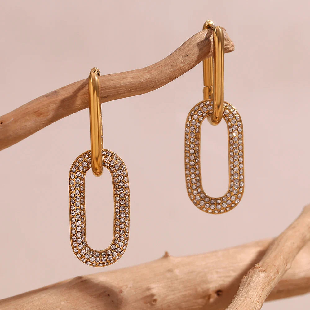 Boucles d'oreilles Luxueuses en Zircon