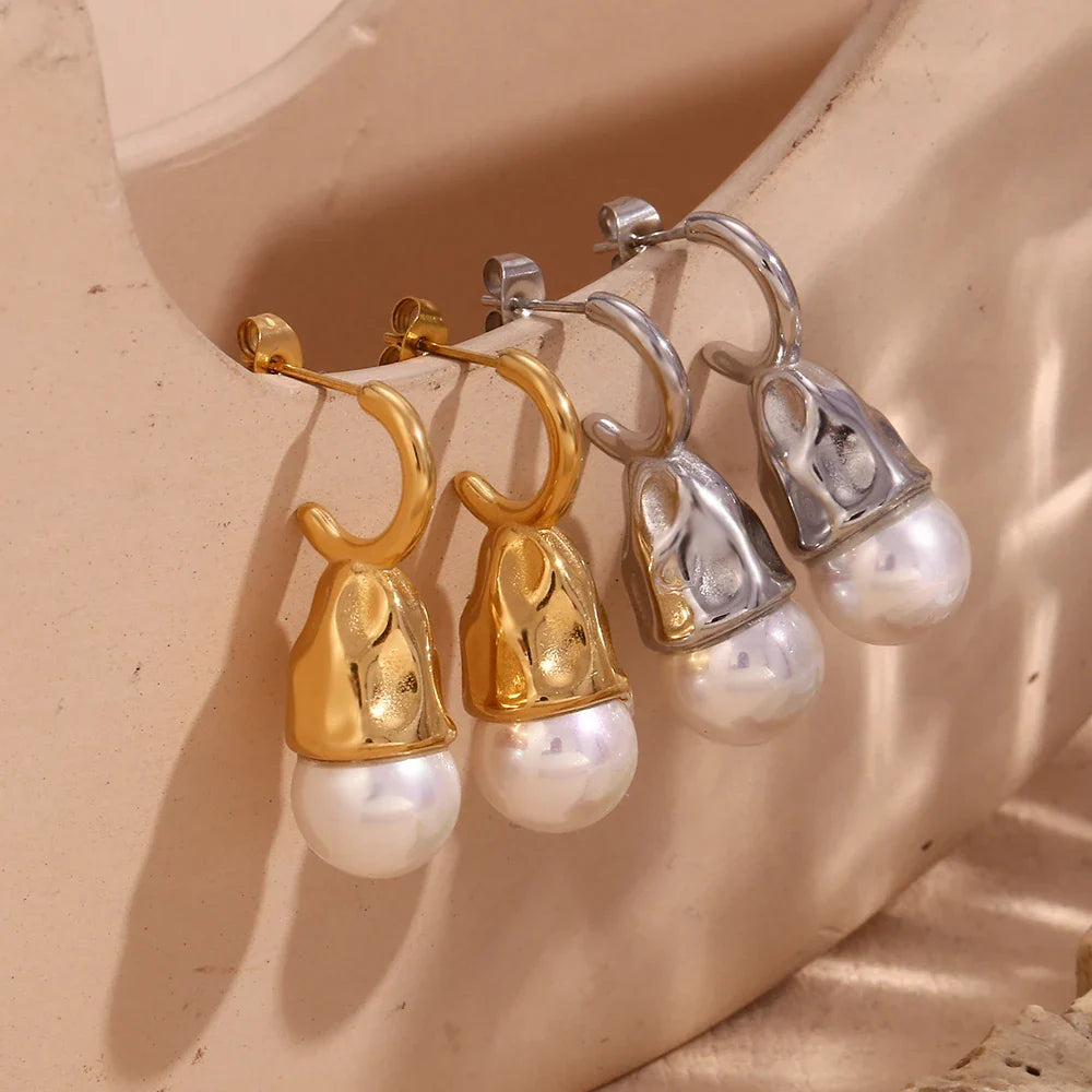 Boucles D'oreilles Élégantes Perle